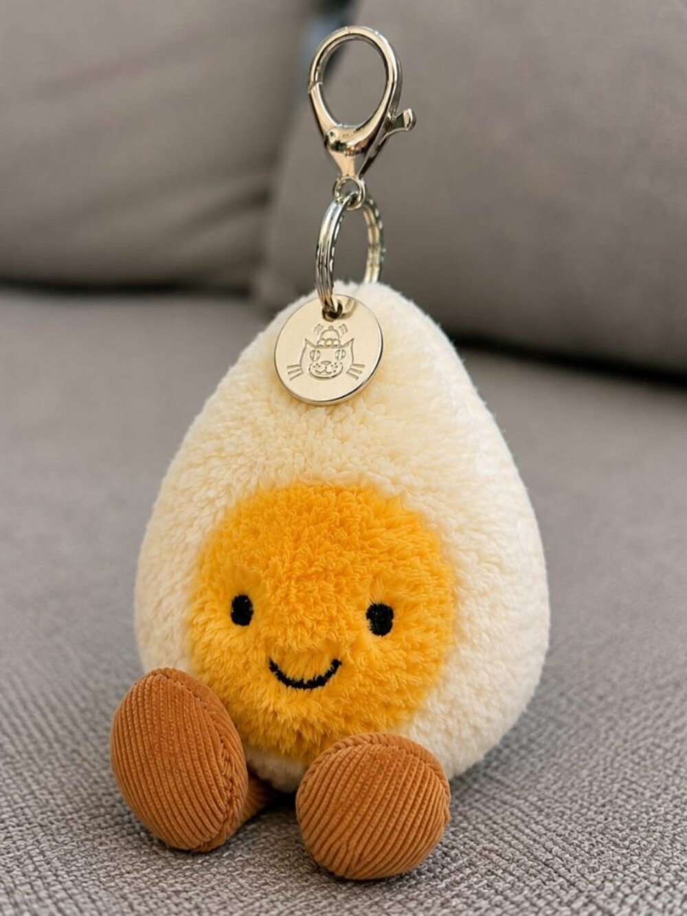 Jellycat Amuseables Boiled Egg Keychain – Soft Plush Bag Charm Toy Gift - NWT - Picture 4 of 7